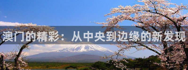 pg国际服：澳门的精彩：从中央到边缘的新发现